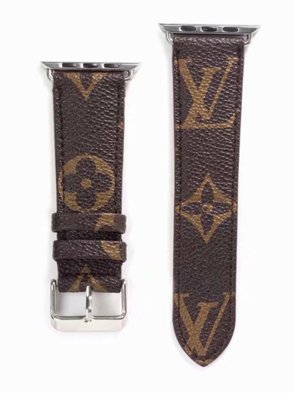 Louis Vuitton Brown Monogram Leather Apple Watch Strap 42/44/45mm